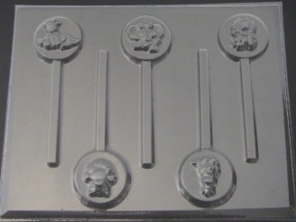4208 Baby Animals Chocolate Candy Lollipop Mold